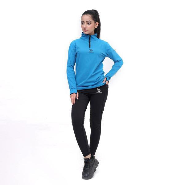 Women’s Blue & Black Performance Tracksuit Set – Activewear | Urban Eagles UK